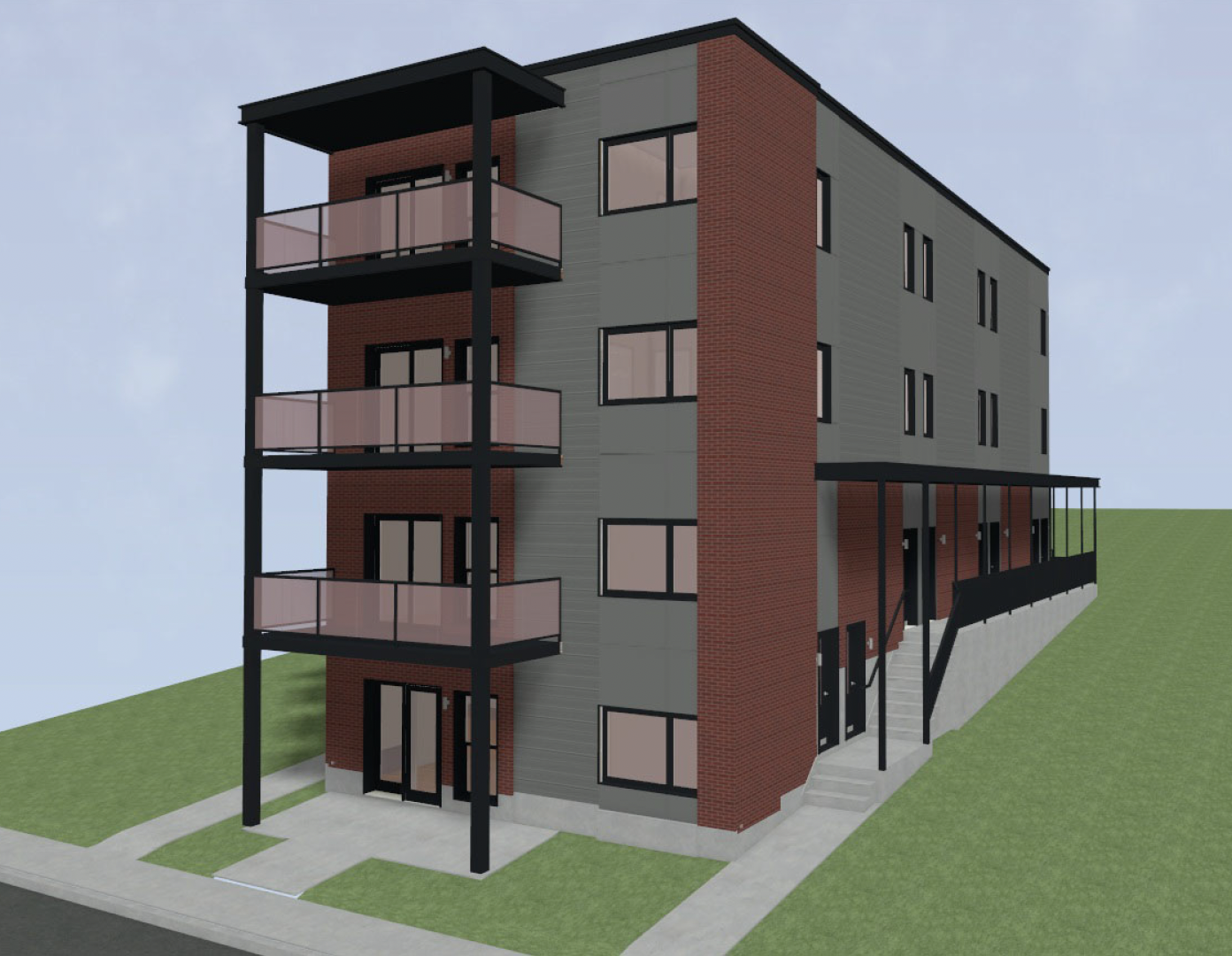Architectural render of the St Francis St building